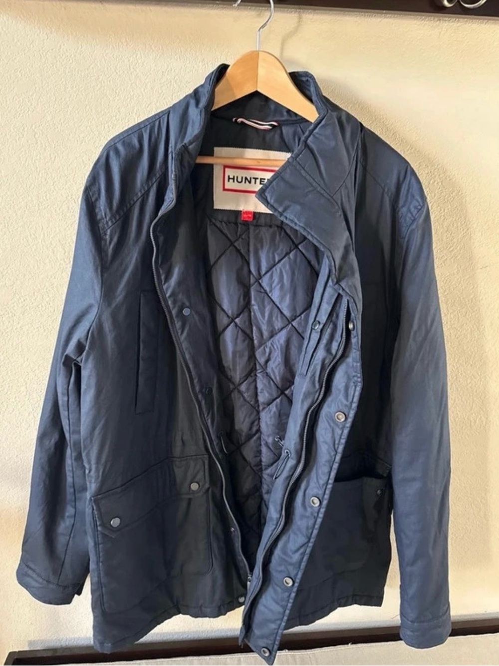 Hunter Men's Navy Quilted Jacket XL